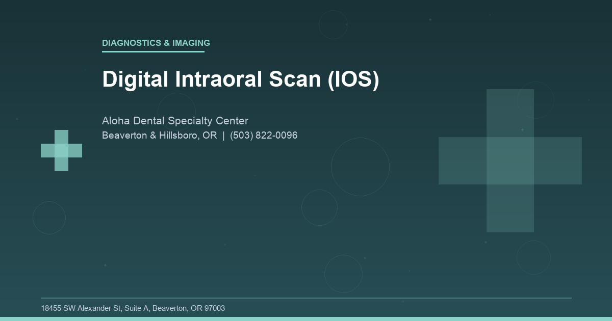 Digital Intraoral Scan (IOS) - Diagnostics & Imaging at Aloha Dental Specialty Center in Beaverton & Hillsboro, OR