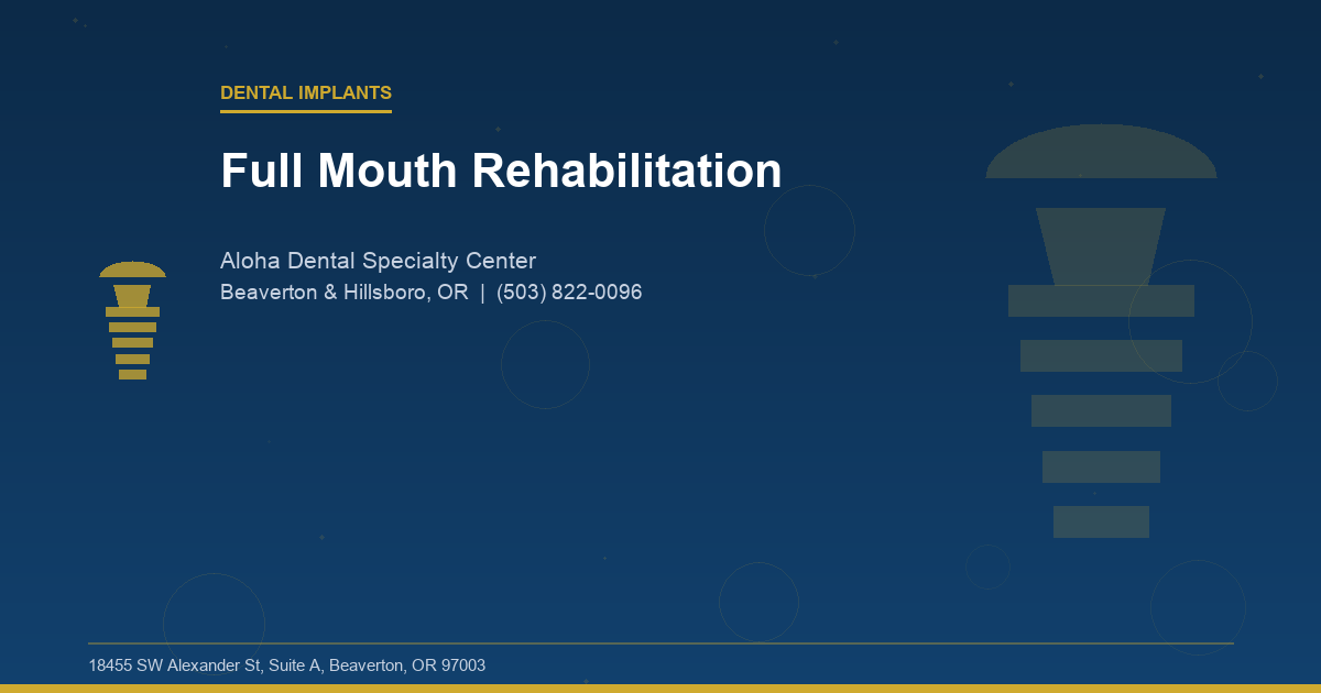 Full Mouth Rehabilitation - Dental Implants at Aloha Dental Specialty Center in Beaverton & Hillsboro, OR