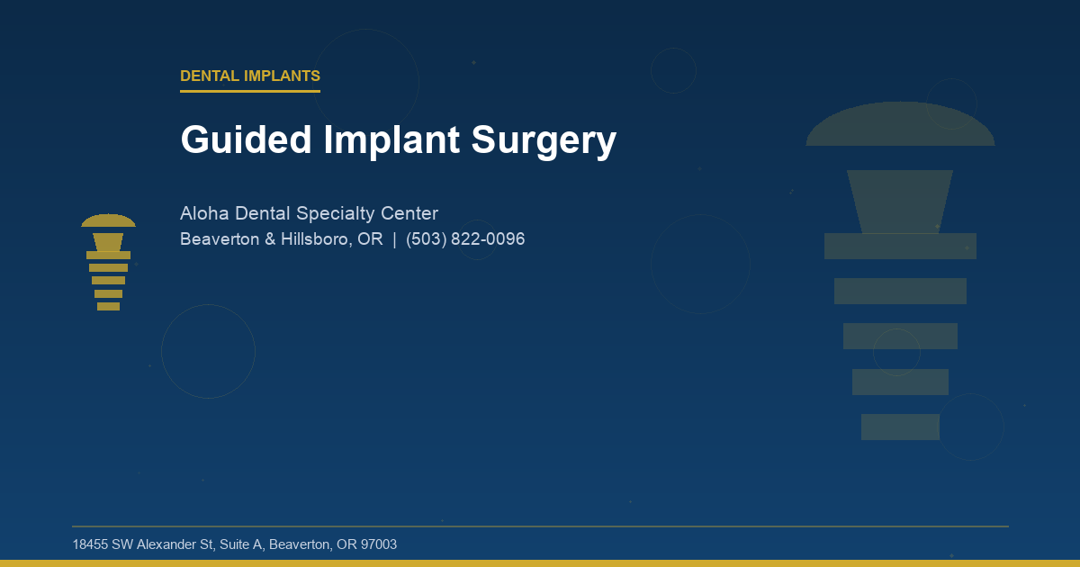 Guided Implant Surgery - Dental Implants at Aloha Dental Specialty Center in Beaverton & Hillsboro, OR