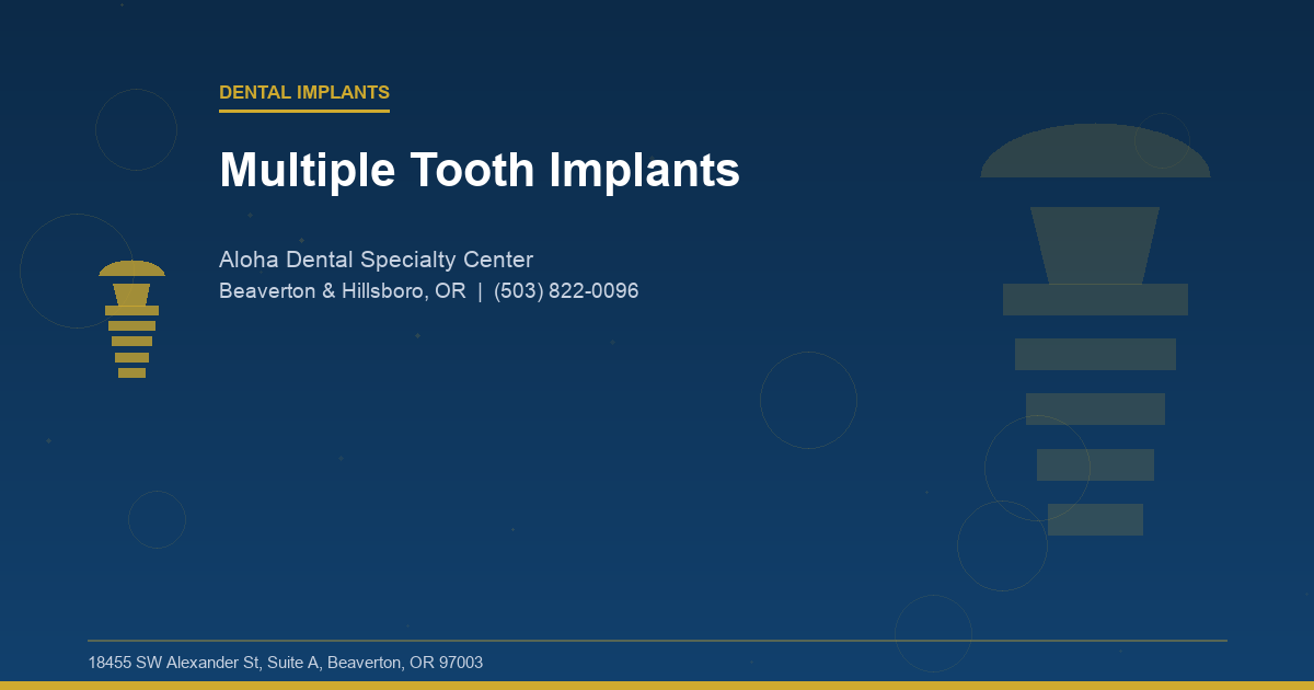 Multiple Tooth Implants - Dental Implants at Aloha Dental Specialty Center in Beaverton & Hillsboro, OR