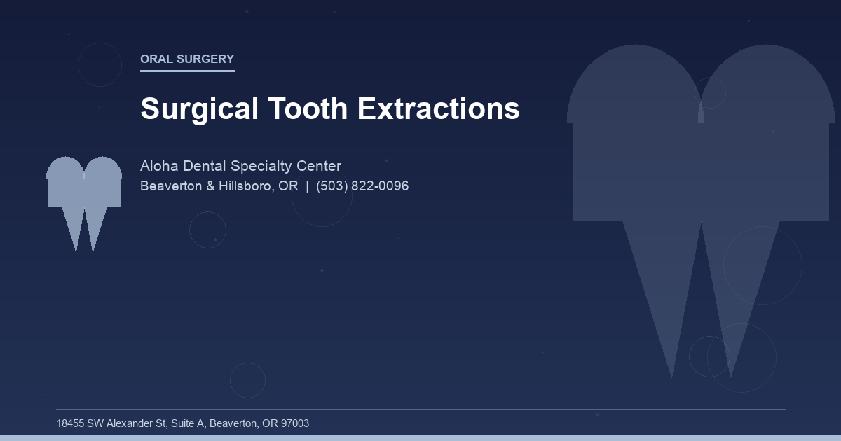 Surgical Tooth Extractions - Oral Surgery at Aloha Dental Specialty Center in Beaverton & Hillsboro, OR