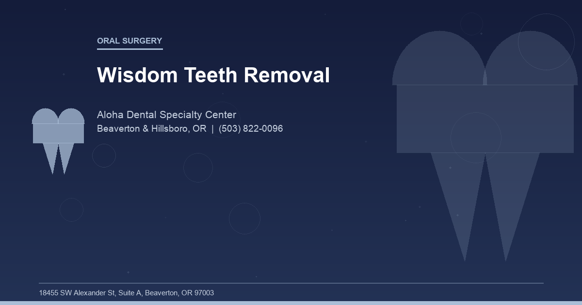 Wisdom Teeth Removal - Oral Surgery at Aloha Dental Specialty Center in Beaverton & Hillsboro, OR