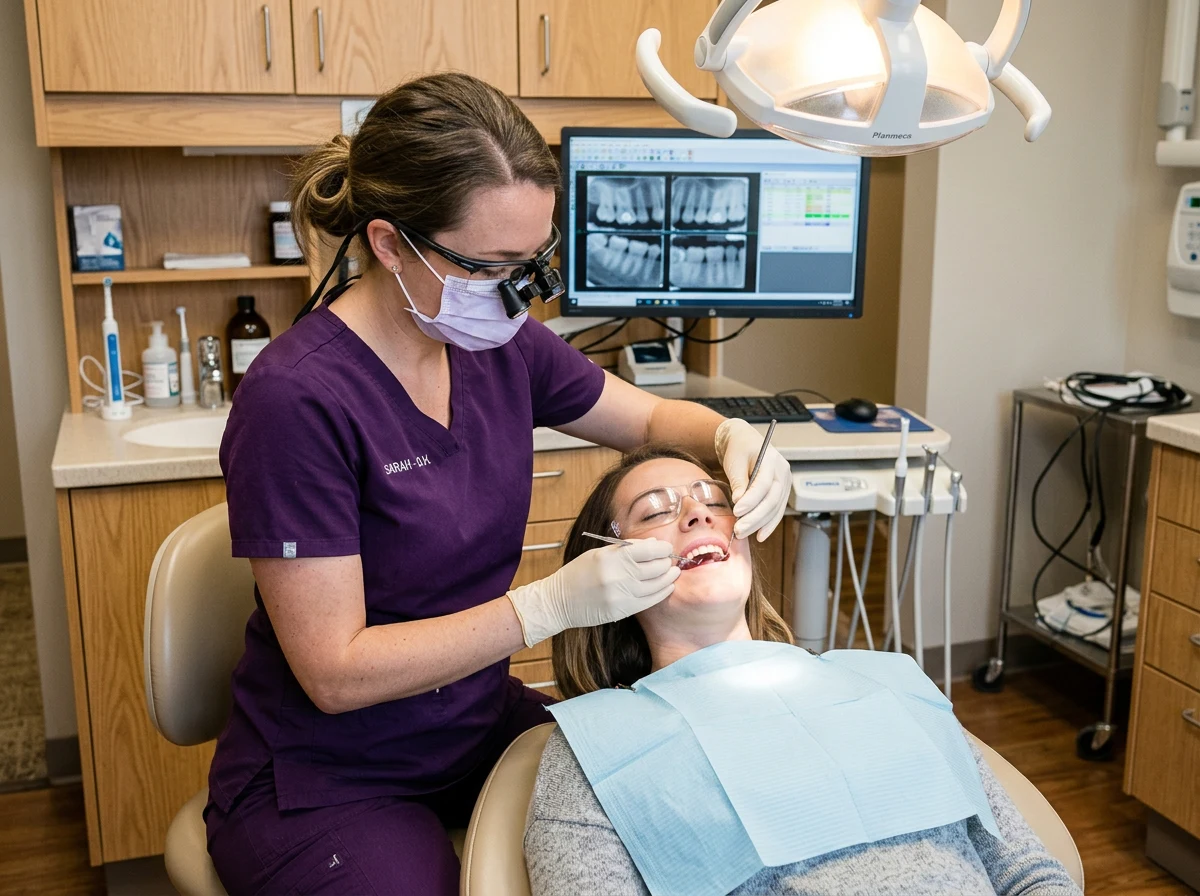 Gentle periodontal hygiene examination and ultrasonic cleaning at Aloha Dental Specialty Center
